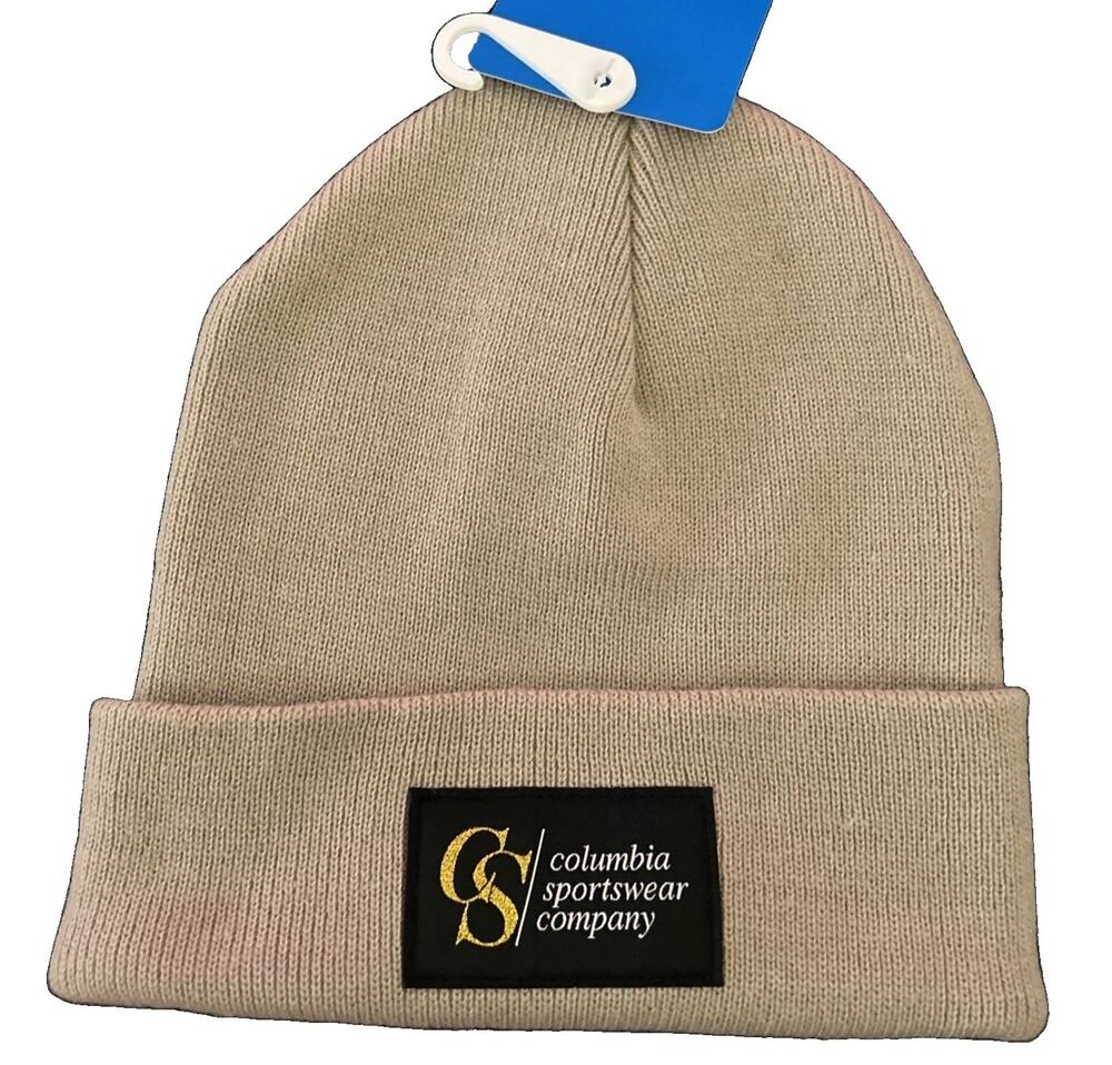 Columbia City Trek Heavyweight Beanie Double Knit Dark Stone Unisex One Size NWT
